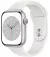 Смарт-годинник Apple Watch Series 8 GPS 45mm Silver Aluminum Case with White Sport Band - S/M (MP6P3)