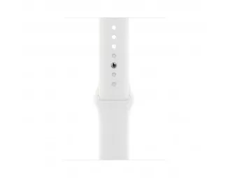 Смарт-годинник Apple Watch Series 8 GPS 45mm Silver Aluminum Case with White Sport Band - S/M (MP6P3)