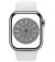 Смарт-часы Apple Watch Series 8 GPS + Cellular 41mm Silver Stainless Steel Case with White Sport Band - S/M (MNV73, MNJ53)