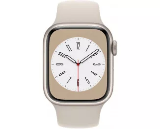 Смарт-часы Apple Watch Series 8 GPS + Cellular 41mm Starlight Aluminum Case with Starlight Sport Band - S/M (MNUX3)