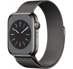 Смарт-часы Apple Watch Series 8 GPS + Cellular 45mm Graphite Stainless Steel Case with Graphite Milanese Loop (MNKW3/MNKX3)
