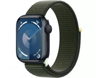 Смарт-годинник Apple Watch Series 9 GPS 41mm Midnight Aluminum Case with Cyprus Sport Loop (MR9L3, MT573)