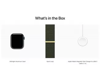 Смарт-годинник Apple Watch Series 9 GPS 41mm Midnight Aluminum Case with Cyprus Sport Loop (MR9L3, MT573)