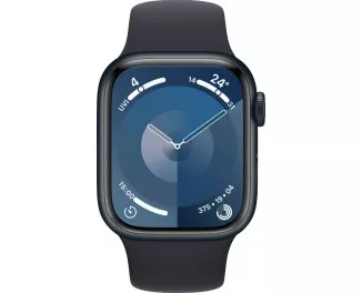Смарт-часы Apple Watch Series 9 GPS 41mm Midnight Aluminum Case with Midnight Sport Band - M/L (MR8X3)
