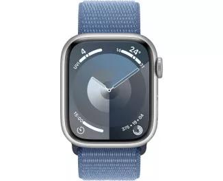 Смарт-часы Apple Watch Series 9 GPS 41mm Silver Aluminum Case with Winter Blue Sport Loop (MR923)