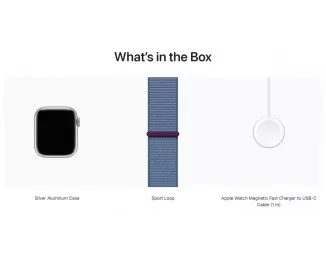 Смарт-часы Apple Watch Series 9 GPS 41mm Silver Aluminum Case with Winter Blue Sport Loop (MR923)