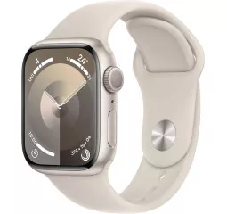 Смарт-часы Apple Watch Series 9 GPS 41mm Starlight Aluminum Case with Starlight Sport Band - S/M (MR8T3)