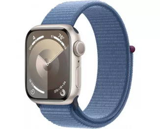 Смарт-часы Apple Watch Series 9 GPS 41mm Starlight Aluminum Case with Winter Blue Sport Loop (MR9K3)