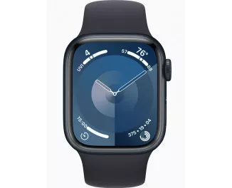 Смарт-часы Apple Watch Series 9 GPS 45mm Midnight Aluminum Case with Midnight Sport Band - S/M (MR993)