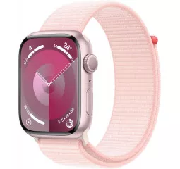 Смарт-годинник Apple Watch Series 9 GPS 45mm Pink Aluminum Case with Light Pink Sport Loop (MR9J3)