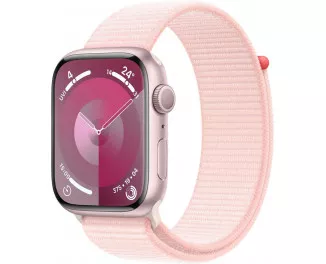 Смарт-годинник Apple Watch Series 9 GPS 45mm Pink Aluminum Case with Light Pink Sport Loop (MR9J3)