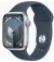 Смарт-годинник Apple Watch Series 9 GPS 45mm Silver Aluminum Case with Storm Blue Sport Band - S/M (MR9D3)