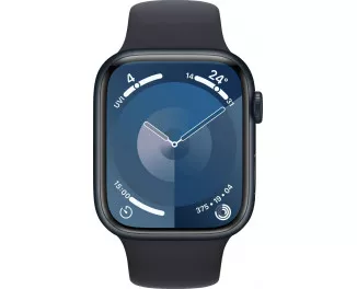 Смарт-часы Apple Watch Series 9 GPS + Cellular 41mm Midnight Aluminum Case with Midnight Sport Band - M/L (MRHT3)