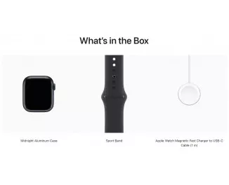 Смарт-часы Apple Watch Series 9 GPS + Cellular 41mm Midnight Aluminum Case with Midnight Sport Band - M/L (MRHT3)