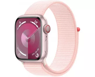 Смарт-годинник Apple Watch Series 9 GPS + Cellular 41mm Pink Aluminum Case with Light Pink Sport Loop (MRJ13)
