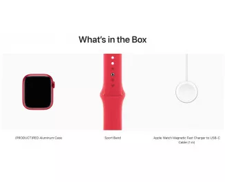 Смарт-годинник Apple Watch Series 9 GPS + Cellular 41mm (PRODUCT)RED Aluminum Case with (PRODUCT)RED Sport Band - S/M (MRY63)
