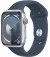 Смарт-годинник Apple Watch Series 9 GPS + Cellular 41mm Silver Aluminum Case with Storm Blue Sport Band - S/M (MRHV3)