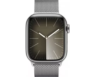 Смарт-часы Apple Watch Series 9 GPS + Cellular 41mm Silver Stainless Steel Case with Silver Milanese Loop (MRJ43)