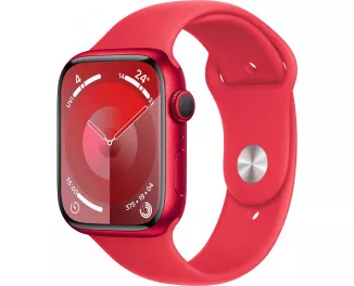 Смарт-годинник Apple Watch Series 9 GPS + Cellular 45mm (PRODUCT)RED Aluminum Case with (PRODUCT)RED Sport Band - S/M (MRYE3)