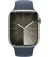 Смарт-годинник Apple Watch Series 9 GPS + Cellular 45mm Silver Stainless Steel Case with Storm Blue Sport Band - M/L (MRMP3)