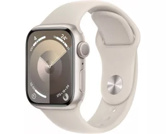 Смарт-часы Apple Watch Series 9 GPS + Cellular 45mm Starlight Aluminum Case with Starlight Sport Band - M/L (MRM93)