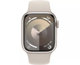 Смарт-часы Apple Watch Series 9 GPS + Cellular 45mm Starlight Aluminum Case with Starlight Sport Band - M/L (MRM93)