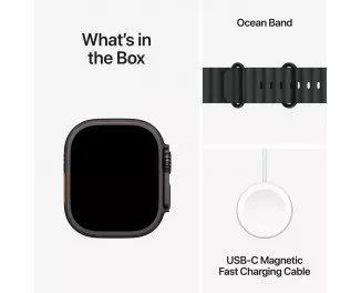 Смарт-часы Apple Watch Ultra 2 2024 GPS + Cellular 49mm Black Titanium Case with Black Ocean Band (MX4P3)
