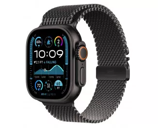 Смарт-часы Apple Watch Ultra 2 2024 GPS + Cellular 49mm Black Titanium Case with Black Titanium Milanese Loop - L (MX5V3)