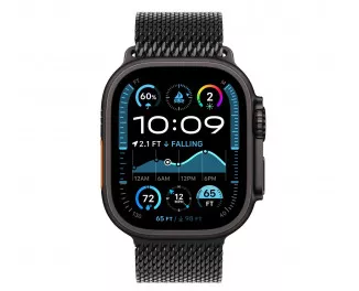 Смарт-годинник Apple Watch Ultra 2 2024 GPS + Cellular 49mm Black Titanium Case with Black Titanium Milanese Loop - M (MX5U3)