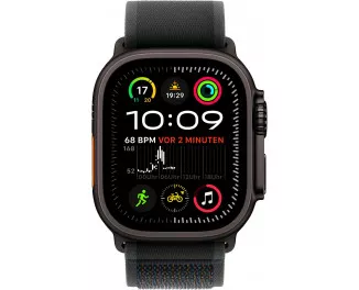 Смарт-годинник Apple Watch Ultra 2 2024 GPS + Cellular 49mm Black Titanium Case with Black Trail Loop - M/L (MX4V3)