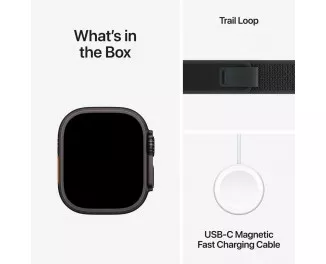 Смарт-годинник Apple Watch Ultra 2 2024 GPS + Cellular 49mm Black Titanium Case with Black Trail Loop - M/L (MX4V3)