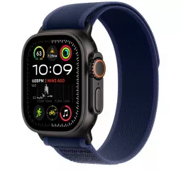 Смарт-часы Apple Watch Ultra 2 2024 GPS + Cellular 49mm Black Titanium Case with Blue Trail Loop - S/M (MYTJ3+MYQ73)