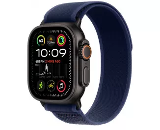 Смарт-часы Apple Watch Ultra 2 2024 GPS + Cellular 49mm Black Titanium Case with Blue Trail Loop - S/M (MYTJ3+MYQ73)