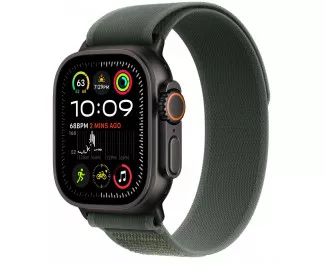 Смарт-часы Apple Watch Ultra 2 2024 GPS + Cellular 49mm Black Titanium Case with Green Trail Loop - S/M (MYTJ3+MYQ33)