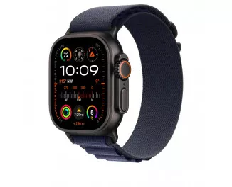 Смарт-часы Apple Watch Ultra 2 2024 GPS + Cellular 49mm Black Titanium Case with Navy Alpine Loop - Medium (MYTF3+MYPX3)