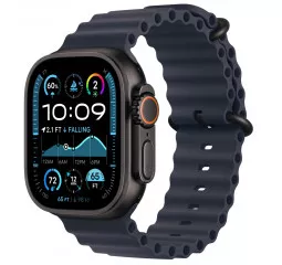 Смарт-часы Apple Watch Ultra 2 2024 GPS + Cellular 49mm Black Titanium Case with Navy Ocean Band (MYTC3+MYPA3)