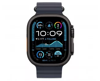 Смарт-часы Apple Watch Ultra 2 2024 GPS + Cellular 49mm Black Titanium Case with Navy Ocean Band (MYTC3+MYPA3)