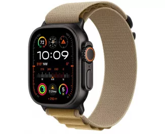 Смарт-часы Apple Watch Ultra 2 2024 GPS + Cellular 49mm Black Titanium Case with Tan Alpine Loop - Small (MYTF3+MYQ03)