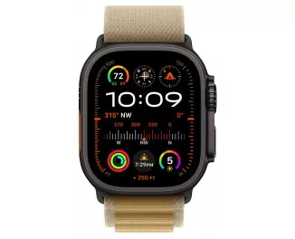 Смарт-часы Apple Watch Ultra 2 2024 GPS + Cellular 49mm Black Titanium Case with Tan Alpine Loop - Small (MYTF3+MYQ03)