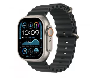 Смарт-часы Apple Watch Ultra 2 2024 GPS + Cellular 49mm Natural Titanium Case with Black Ocean Band (MYT03+MXTL3)