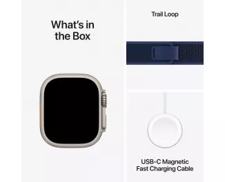 Смарт-часы Apple Watch Ultra 2 2024 GPS + Cellular 49mm Natural Titanium Case with Blue Trail Loop - S/M (MX4J3)