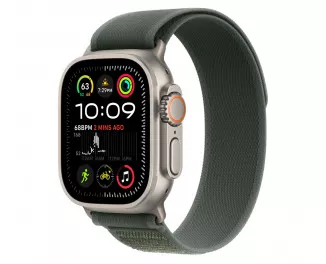 Смарт-часы Apple Watch Ultra 2 2024 GPS + Cellular 49mm Natural Titanium Case with Green Trail Loop - S/M (MYT73+MXTN3)