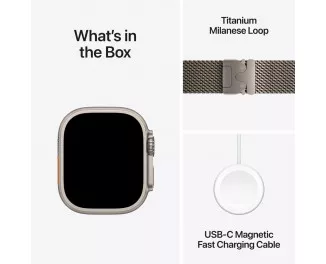 Смарт-часы Apple Watch Ultra 2 2024 GPS + Cellular 49mm Natural Titanium Case with Natural Titanium Milanese Loop - S (MX4M3)