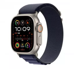 Смарт-часы Apple Watch Ultra 2 2024 GPS + Cellular 49mm Natural Titanium Case with Navy Alpine Loop - Medium (MYT33+MXMY3)