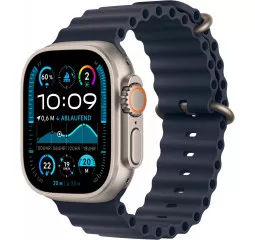 Смарт-часы Apple Watch Ultra 2 2024 GPS + Cellular 49mm Natural Titanium Case with Navy Ocean Band (MX4D3)