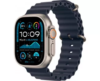Смарт-часы Apple Watch Ultra 2 2024 GPS + Cellular 49mm Natural Titanium Case with Navy Ocean Band (MX4D3)