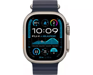 Смарт-часы Apple Watch Ultra 2 2024 GPS + Cellular 49mm Natural Titanium Case with Navy Ocean Band (MX4D3)
