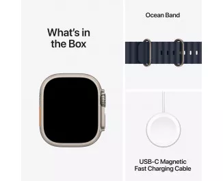 Смарт-часы Apple Watch Ultra 2 2024 GPS + Cellular 49mm Natural Titanium Case with Navy Ocean Band (MX4D3)