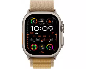 Смарт-часы Apple Watch Ultra 2 2024 GPS + Cellular 49mm Natural Titanium Case with Tan Alpine Loop - Large (MX4H3)