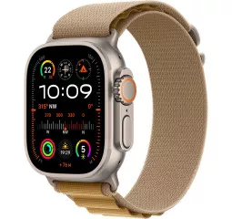 Смарт-часы Apple Watch Ultra 2 2024 GPS + Cellular 49mm Natural Titanium Case with Tan Alpine Loop - Medium (MX4F3)